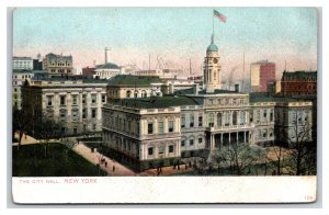 City Hall Building New York City NY NYC UNP UDB Postcard U20