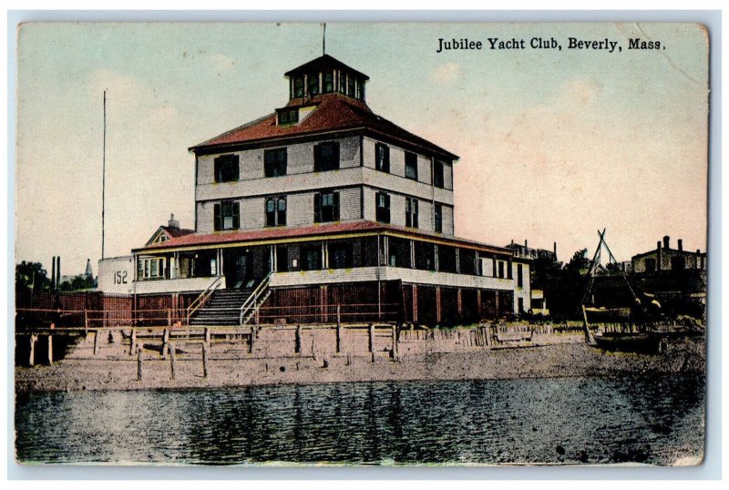 c1910 Jubilee Yacht Club Beverly Massachusetts MA Unposted Antique Postcard 