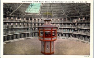 Interior View of Cell House Illinois State Penitentiary Joliet IL Postcard