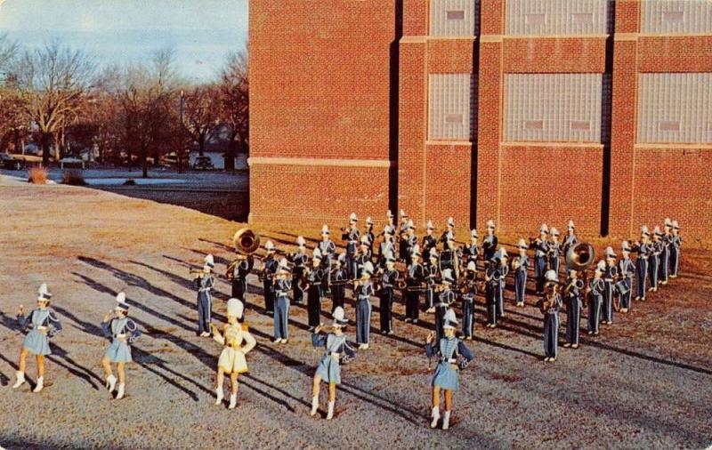 Bloomfield Nebraska birds eye view Bloomfield Marching Band vintage pc Y12973