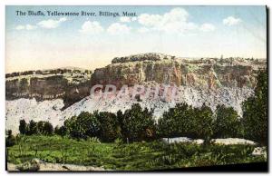 Old Postcard The Bluffs Billings Yellowstone River Mountain