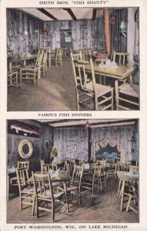 Wisconsin Port Washington Smith Brothers Fish Shanty Restaurant 1941