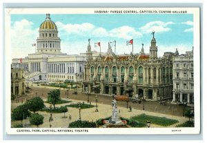 1920 Central Park National Theatre Havana Vintage Postcard F96