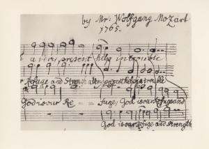 God Is Our Refuge Mozart Manuscript British Museum Postcard