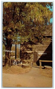 c1960's Old Log Jail Trees Brown County Nashville Indiana IN Unposted Postcard