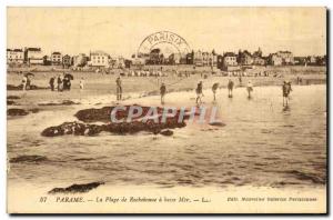 Old Postcard Parame The Rochebonne Beach has low tide