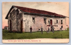 K1/ Sacramento California Postcard c1910 Old Fort Sutter Pre Renovation 241