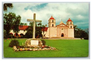 Vintage 1960's Postcard Santa Barbara Mission Santa Barbara California