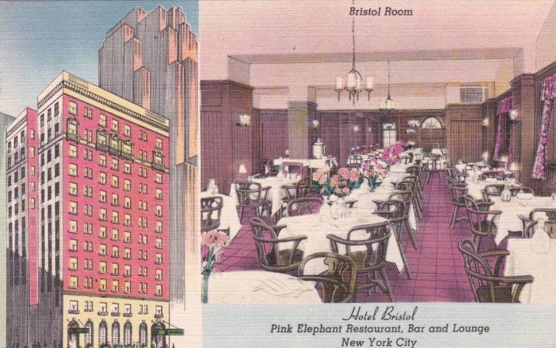 New York City Hotel Bristol Pink Elephant Restaurant Bar And Lounge