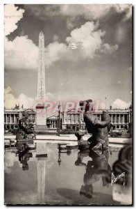 Modern Postcard Paris Basin and obelisk Place de la Concorde