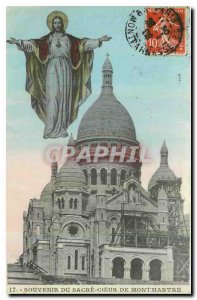 Old Postcard Remembrance Sacre Coeur in Montmartre