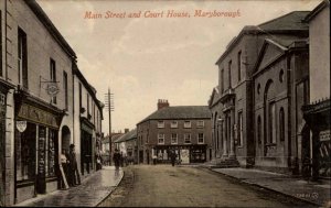 Antique GEL Postcard Maryborough AUSTRALIA Main Street and Court House