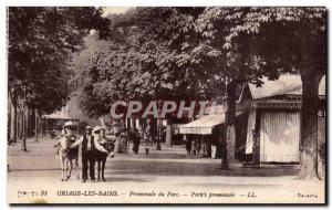 Uriage les Bains - Les Promenades - ass - donkey - Old Postcard