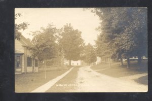 RPPC WELK MILLS MAINE RESIDENCE STREET SCENE 1917 VINTAGE REAL PHOTO POSTCARD