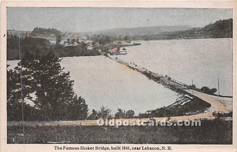 The Famous Shaker Bridge built 1848 Lebanon, New Hampshire, NH, USA Unused 