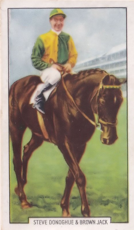 Steve Donoghue Horse Race Racing Jockey 1930s Cigarette Card