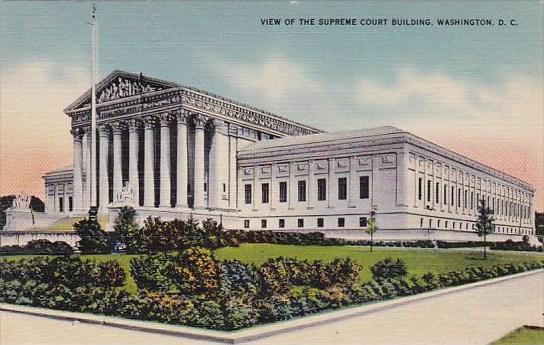 View Of The Supreme Court Building Washington D C