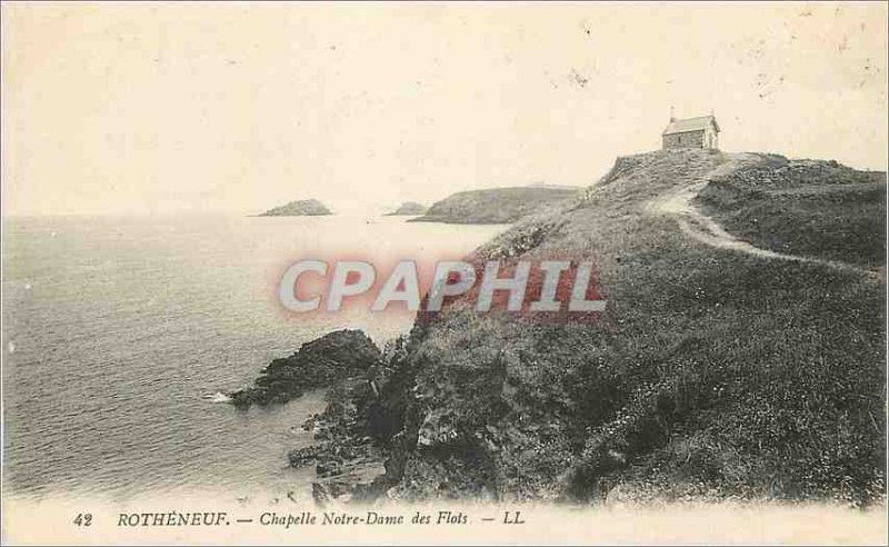 Postcard Old Rotheneuf Chapel of Our Lady of the Waves