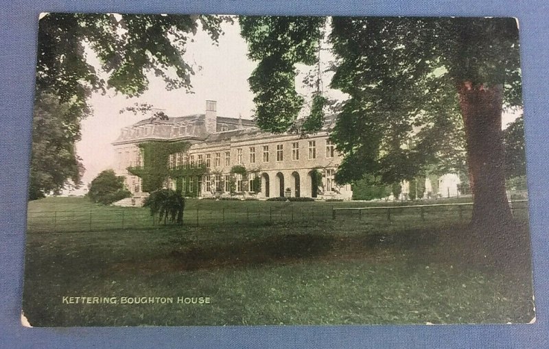 Vintage  Postcard Boughton House Kettering H1D 