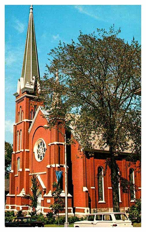 Postcard CHURCH SCENE Rutland Vermont VT AP8145