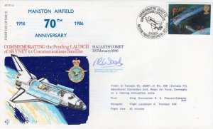 Halley's Comet Manston Airfield 1916 Anniversary Hand Signed FDC