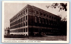 1920 Ann Arbor Michigan MI Vintage Postcard Physics Building University Exterior