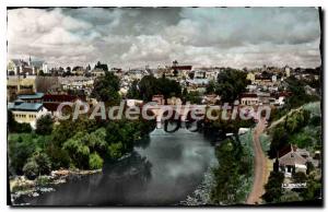 Postcard Old Thouars Vue Generale Pont Neuf