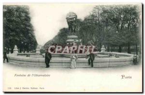 Paris 6 - Fountain of & # 39Observatoire Old Postcard