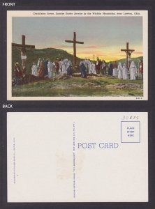 Postcard, United States, Lawton OK, Crucifixion Scene, Wichita Mountains