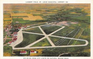 LAMBERT FIELD ST. LOUIS MISSOURI MUNICIPAL AIRPORT AVIATION POSTCARD