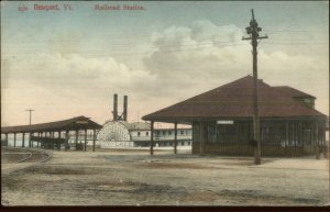 Newport VT RR Train Station & Steamer Boat 1906 Used Postcard DOANE