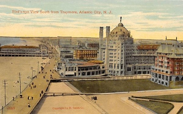 Bird's-eye View South from Traymore in Atlantic City, New Jersey