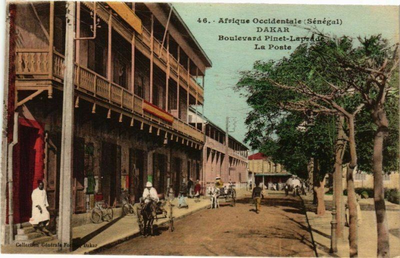 CPA AK Senegal Fortier 46. Dakar-Boulevard Pinet Laprade-La Poste (235304)