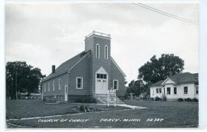 Church of Christ Tracy Minnesota Real Photo RPPC 1950s postcard