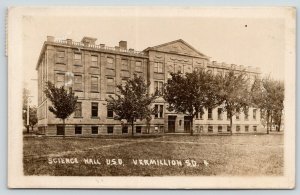 Vermillion Sd~University of South Dakota Campus~Science Hall~1916 RPPC 