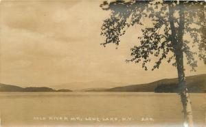 Cold River Mountain 1928 LONG LAKE NEW YORK RPPC real photo postcard 5271