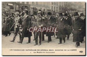 Postcard Old National Army of General Brown Funerals Minister of War Members ...