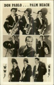 Palm Beach FL Don Pablo Music Orchestra WWJ & NBC Real Photo Postcard