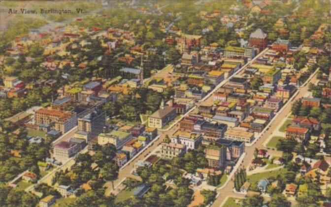 Vermont Burlington Aerial View 1941