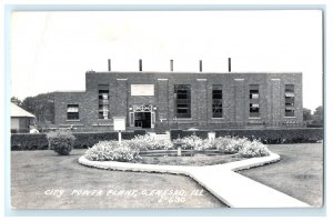 City Power Plant Geneseo IL Illinois Real Photo RPPC Postcard (CP8)