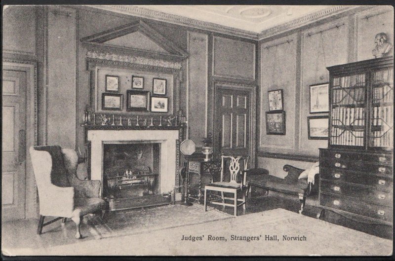 Norfolk Postcard - Judges' Room, Strangers' Hall, Norwich   H389