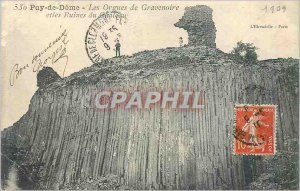 Old Postcard Puy de Dome The Organs of Gravenoire andthe Castle Ruins