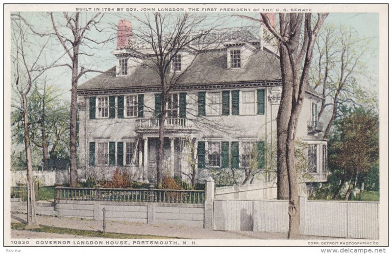 Governor Langdon House, Portsmouth, New Hampshire, 1910-1920s