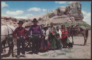 Navajo Family on the Reservation Postcard