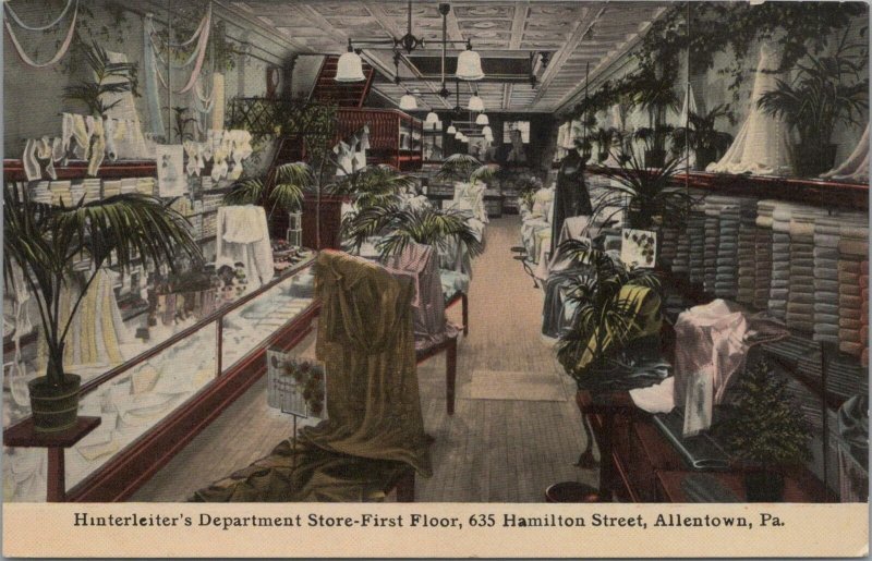 Postcard Hinterleiter's Department Store Allentown PA