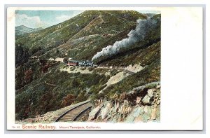 Scenic Railway Mount Tamalpais California Postcard Railroad Train