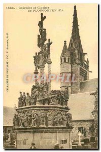 CARTE Postale Old Calvary Calvary of Brittany and Steeple Plougonven