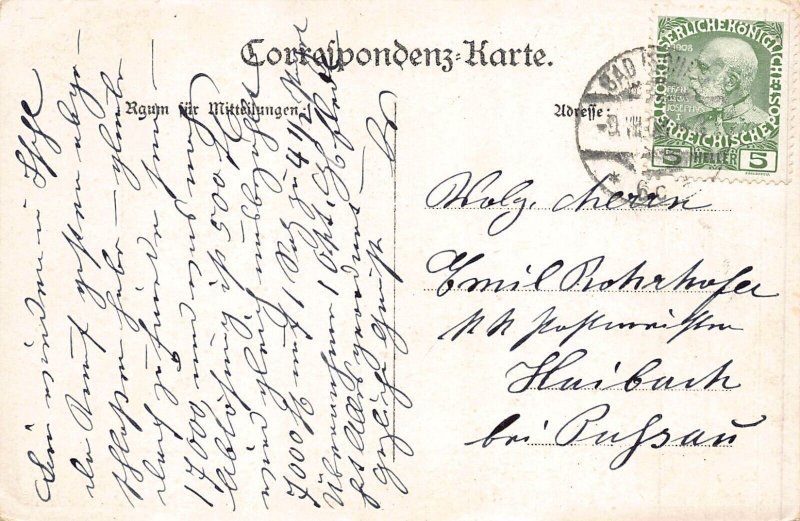 L176 Austria Bad Ischl Panoramic View vintage postcard