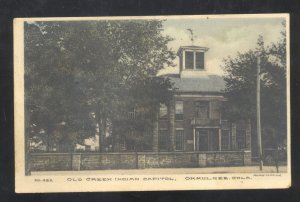 OKMULGEE OKLAHOMA INDIAN TERRITORY CAPITOL BUILDING VINTAGE POSTCARD