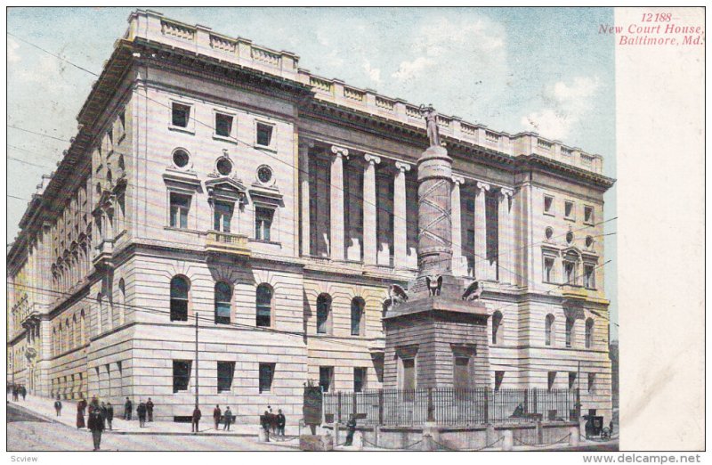 BALTIMORE, Maryland, PU-1907; New Court House